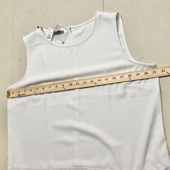 Talbots Sleeveless White Blouse with Side Tie - Size 14, NWT - Picture 7 of 10